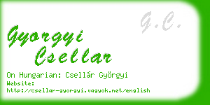 gyorgyi csellar business card