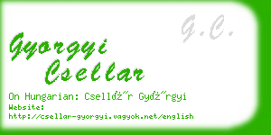 gyorgyi csellar business card